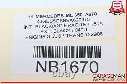 06-12 Mercedes W164 ML350 Front Left Side Seat Belt Seatbelt Retractor Black OEM