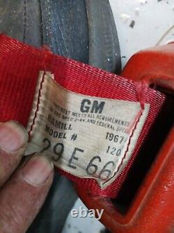 1966 1967 Pontiac Gto Chevelle Cutlass Gs Front Seat Belt Retractors Deluxe Red