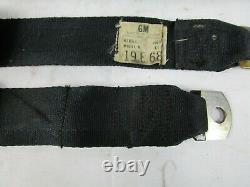 1968 1969 Chevrolet Corvette Black Seat Belts Harness