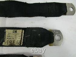 1968 1969 Chevrolet Corvette Black Seat Belts Harness