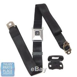 1968-72 GM Cars Shoulder Harness With Stainless Buckle Black Webbing Seat Belt
