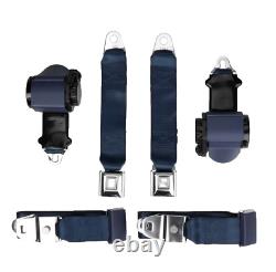 1970-73 Chevy Corvette Dark Blue 3 Point Seat Belts Retractable Shoulder Harness