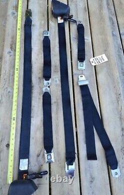 1970's GM Cadillac Eldorado Convertible FRONT Seat Belt SET -6 Pieces BLACK VGC