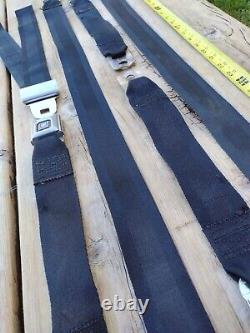 1970's GM Cadillac Eldorado Convertible FRONT Seat Belt SET -6 Pieces BLACK VGC