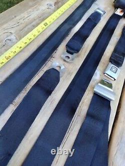 1970's GM Cadillac Eldorado Convertible FRONT Seat Belt SET -6 Pieces BLACK VGC