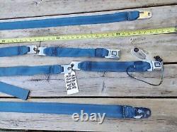 1970's GM Cadillac Eldorado Convertible FRONT Seat Belt SET MED BLUE EC