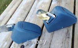 1970's GM Cadillac Eldorado Convertible FRONT Seat Belt SET MED BLUE EC