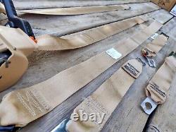 1970's GM Cadillac Eldorado Convertible REAR SET Seat Belts TAN / BUCKSKIN EC