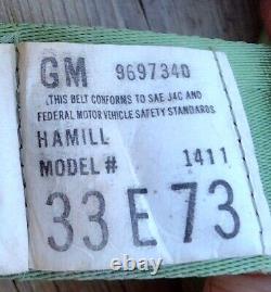 1970's GM Cadillac Eldorado FRONT PASSENGER Seat Belt Retractor GREEN VGC