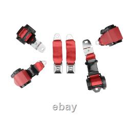 1972-73 Chevrolet Corvette Red 3 Point Seat Belts Retractable Shoulder Harness