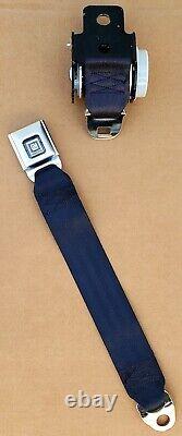 1974 1981 Camaro or Firebird Rear Retractable Seat Belt Set, GM Black, New