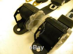 1978-1982 Corvette New Black Seat Belts-Pair withShoulder Harness 78 1979 80 81 82