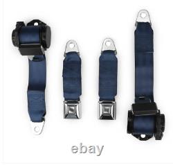 1978-82 Chevrolet Corvette Blue 3 Point Seat Belts Retractable Shoulder Harness