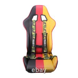 1Pair 2in 4-Point Car Harness Sport Quick Release Safety Seat Belt+Shoulder Pad