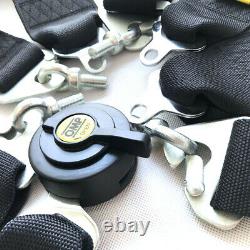 1Pcs Universal Black 4 Point Camlock Quick Release Racing Car Seat Belt Harness