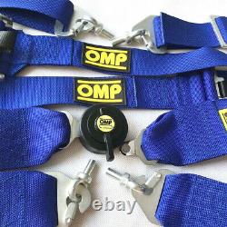 1Pcs Universal Blue 4 Point Camlock Quick Release Racing Car Seat Belt Harness