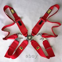 1Pcs Universal Red 4 Point Camlock Quick Release Racing Car Seat Belt Harness