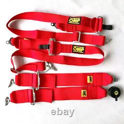 1Pcs Universal Red 4 Point Camlock Quick Release Racing Car Seat Belt Harness