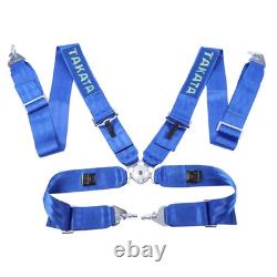 1 PAIR TAKATA 4 Point Snap-On 3 Seat Belt with Camlock Universal Hardness BLUE