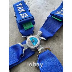 1 PAIR TAKATA 4 Point Snap-On 3 Seat Belt with Camlock Universal Hardness BLUE