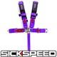 1purple 5 Point Racing Harness Shoulder Pad Safety Seat Belt Buckle