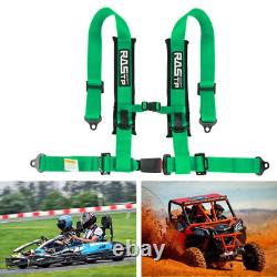 2PCS 2IN Straps 4 Point Safety Harness Gray Racing Seat Belts For ATV UTV Go-Kar