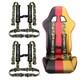 2PCS 2 4Point Racing Car Harness Sport Quick Release Safety Universal Seat Belt