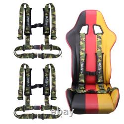 2PCS 2 4Point Racing Car Harness Sport Quick Release Safety Universal Seat Belt
