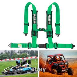 2PCS 2 Straps 4 Point Safety Harness Gray Racing Seat Belts For ATV UTV Go-Kar