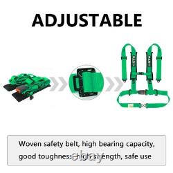 2PCS 2 Straps 4 Point Safety Harness Gray Racing Seat Belts For ATV UTV Go-Kar