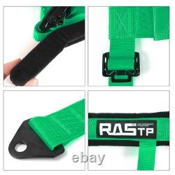 2PCS 2 Straps 4 Point Safety Harness Gray Racing Seat Belts For ATV UTV Go-Kar