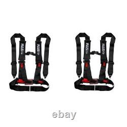 2PCS 3 Racing Seat Belt Harness 4 Point Quick Release Shoulder Pad for ATV UTV