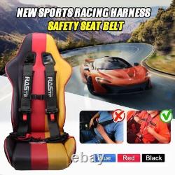 2PCS 3 Racing Seat Belt Harness 4 Point Quick Release Shoulder Pad for ATV UTV