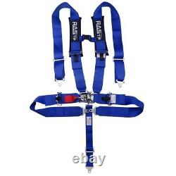 2PCS 3 Universal Blue 5 Point Camlock Quick Release Racing Car Belt Harness