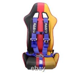 2PCS 3 Universal Blue 5 Point Camlock Quick Release Racing Car Belt Harness