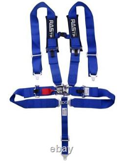 2PCS 3 Universal Blue 5 Point Camlock Quick Release Racing Car Belt Harness