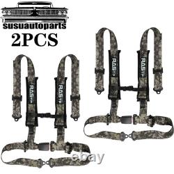 2PCS Camouflage 4 Point Safety Harness Racing Seat Belts For ATV UTV Go-Kart