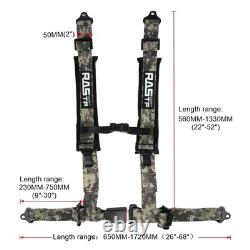 2PCS Camouflage 4 Point Safety Harness Racing Seat Belts For ATV UTV Go-Kart