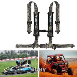 2PCS Camouflage 4 Point Safety Harness Racing Seat Belts For ATV UTV Go-Kart