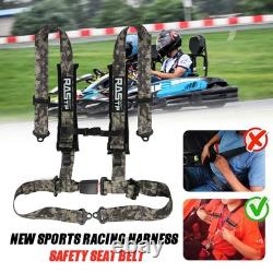 2PCS Camouflage 4 Point Safety Harness Racing Seat Belts For ATV UTV Go-Kart