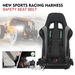 2Pcs 4 Point Harness Seat Belt With Padding Heavy Duty Buckle Upgraded 2 Inch