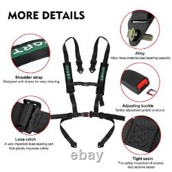 2Pcs 4 Point Harness Seat Belt With Padding Heavy Duty Buckle Upgraded 2 Inch