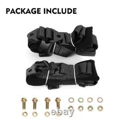 2Pcs 4 Point Harness Seat Belt With Padding Heavy Duty Buckle Upgraded 2 Inch