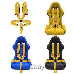 2Pcs Yellow 5 Point Harness Safety Seat Belt Shoulder Pad Cam Lock ATV UTV