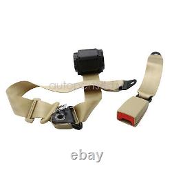 2Set Car Vehicle 3 Point Harness Safety Belt Seat Belt Beige Universal