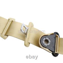 2Set Car Vehicle 3 Point Harness Safety Belt Seat Belt Beige Universal