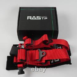 2X 2 Red Universal 4 Point Safety Harness Racing Seat Belts For ATV UTV Go-Kart