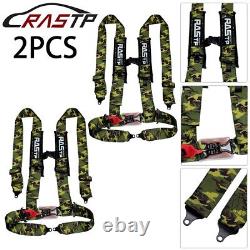 2X 4 Point 3 Racing Style Harness Belt 4PT Camlock Quick Release
