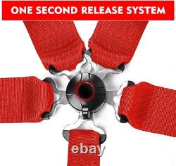 2X 5 Point 3 Safety Racing Seat Belt Harness Red ATV BUGGY OFF ROAD RZR Polaris