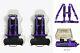2X ANIKI PURPLE 4 POINT AIRCRAFT BUCKLE SEAT BELT HARNESS with ULTRA SHOULDER PAD